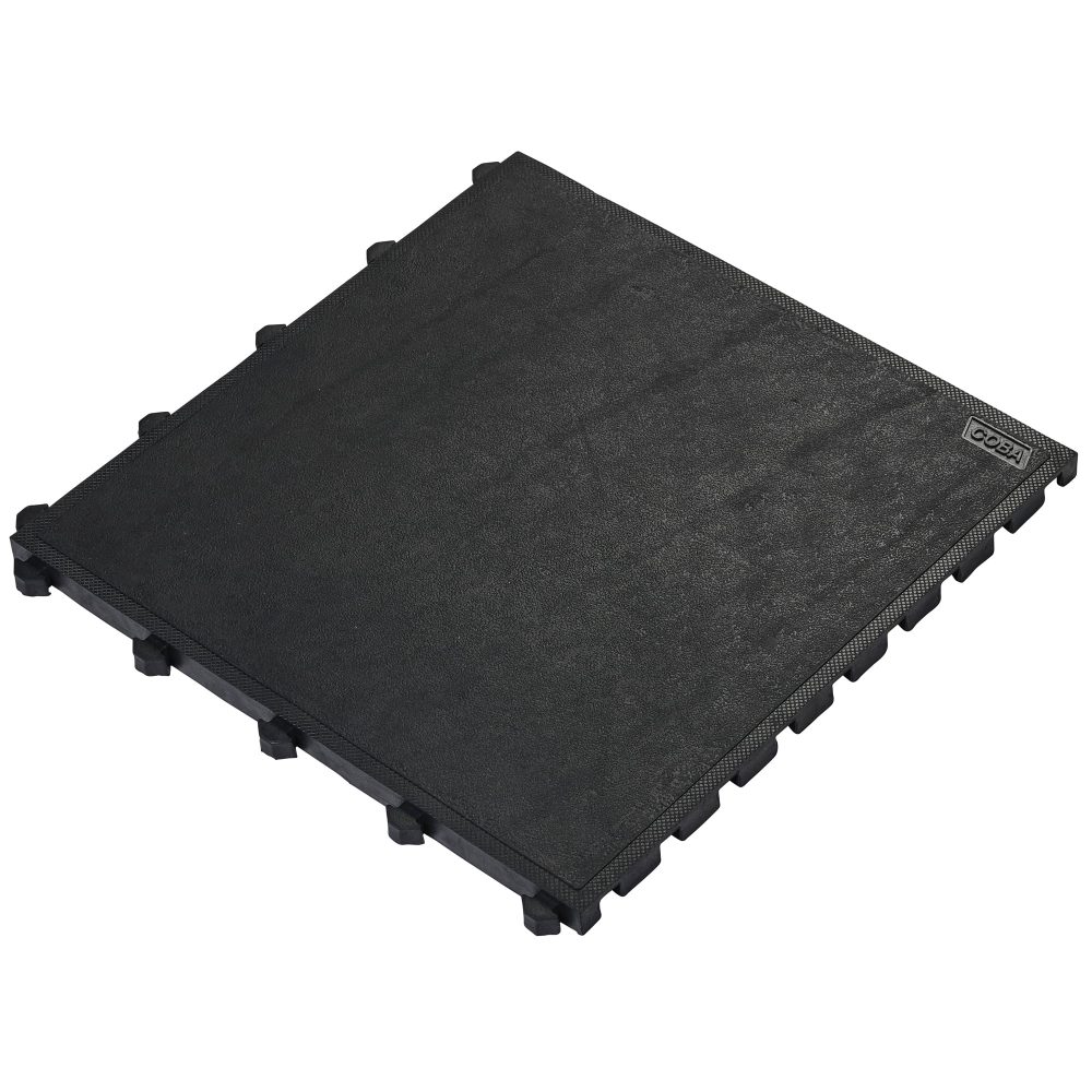 ALFOMBRA FATIGUE-LOCK TILE SOLID BLACK 0.5X0.5M