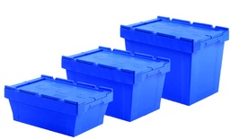 CAJA PLASTICO C/TAPA MULTIUSOS MU-6434 AZUL