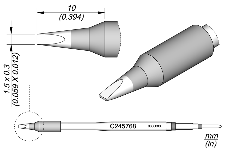 CARTUCHO CINCEL 1.5 X 0.3 JBC C245768