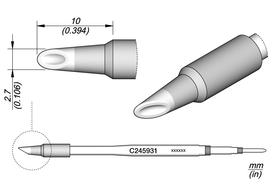 CARTUCHO CUCHARA Ø 2.7 JBC C245931