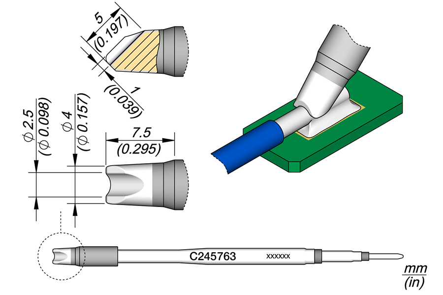 CARTUCHO PIN/CONECTOR Ø 2.5 JBC C245763