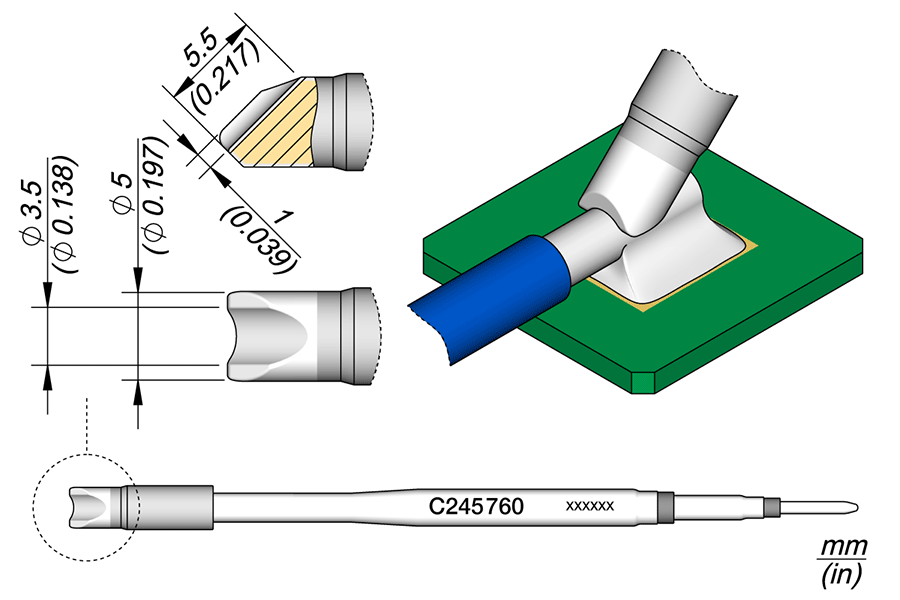 CARTUCHO PIN/CONECTOR Ø 3.5 JBC C245760