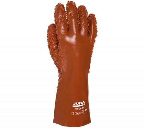 GUANTE PVC ROJO GRANULADO 235CRBI T-9/L