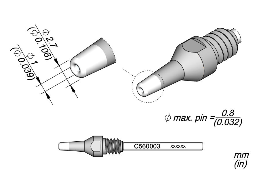 PUNTA DESOLDADORA Ø 1 C560003