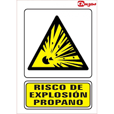 SEÑAL A05A4P 210x297mm PVC PELIGRO EXPLOSION