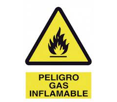 SEÑAL A41A4P 210x297mm PVC PELIGRO GAS INFLAMABLE