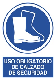 SEÑAL O11A3P 420x297mm PVC OBLIG.CALZADO SEGURIDAD