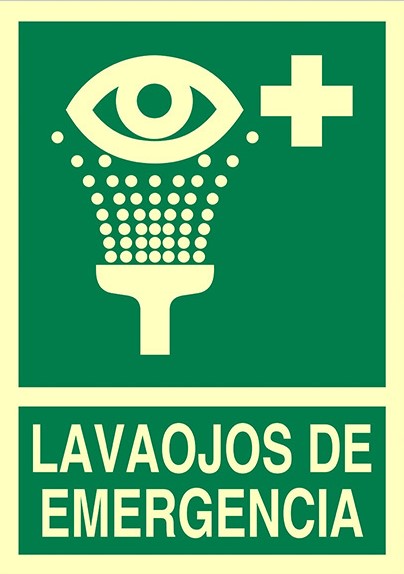 SEÑAL ISO EV30A4L LAVAOJOS EMERGENCIA