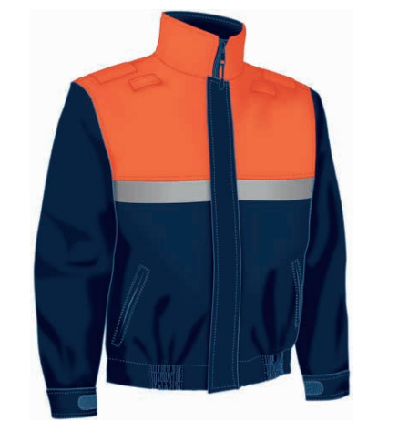 CAZADORA SOFTSHELL BASIC JAVALAMBRE MARINO/NARANJA