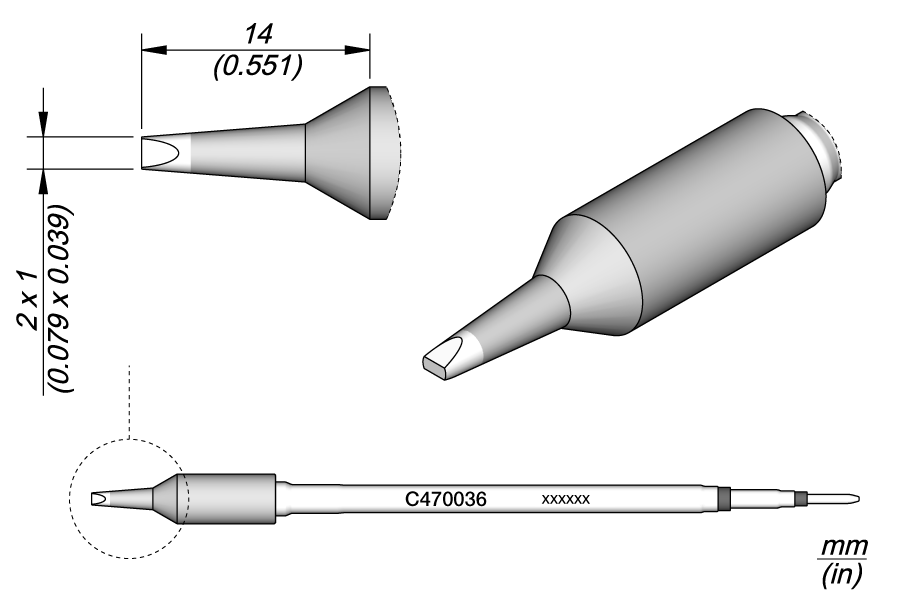 CARTUCHO CINCEL 2X1 JBC C470036