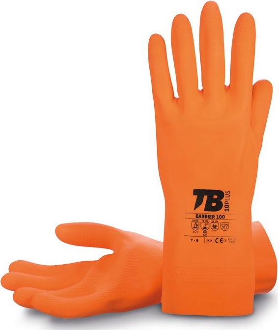 GUANTE 9005X LATEX NARANJA (BARRIER 100)