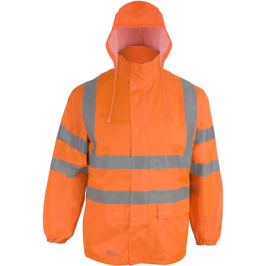 CHAQUETA AV IMPERMEABLE POL/PU RJO NARANJA