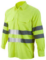 CAMISA MLARGA 2 BOLS. A.V. 1049 AMARILLO FLUOR