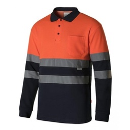 POLO ALGODON ML AV 305515 BICOLOR