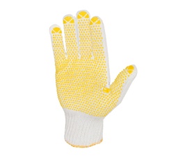 GUANTE 440DP BLANCO C/PUNTOS PVC AMARILLO EMBOLSADO