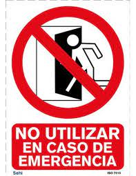 [500000953] SEÑAL P08A4P 210x297mm PVC NO UTILIZAR EN CASO EMERGENCIA