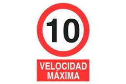 [500000910] SEÑAL P106A4P 210x297mm PVC VELOC.MAX.10.