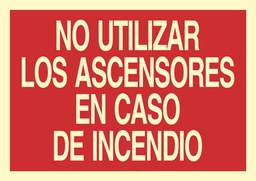 [500023401] SEÑAL PVC SO48A4L 210X297mm NO UTILIZAR ASCENSORES