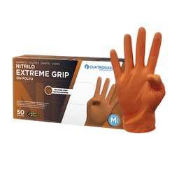 GUANTE (50) NITRILO S/P EXTREME GRIP NARANJA