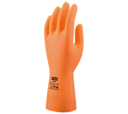 GUANTE LATEX FLOCADO 621C NARANJA