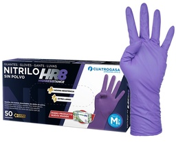 GUANTE (50) NITRILO S/P HR 8 MORADO