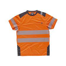 CAMISETA C9241 NARANJA AV-GRIS