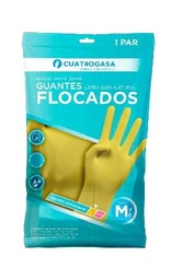 GUANTE DE MENAJE FLOCADO AMARILLO